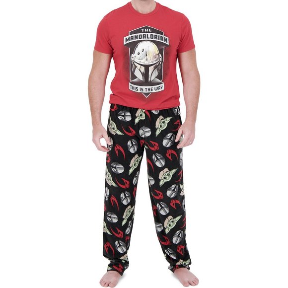 Briefly Stated Other - New! Star Wars Pajama Set The Mandalorian & Grogu Fleece Pants & T-Shirt